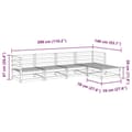 Miniatyrbilde 11 av 11: vidaXL Hagesofagruppe 5 deler voksbrun heltre furu