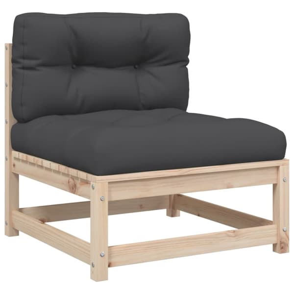 vidaXL sofasæt til haven 6 dele med hynder massivt fyrretræ