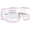 Miniatyrbilde 11 av 11: vidaXL Hagesofagruppe 5 deler heltre douglasgran
