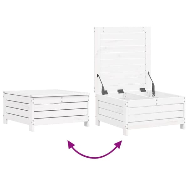 vidaXL sofasæt til haven 3 dele massivt fyrretræ hvid