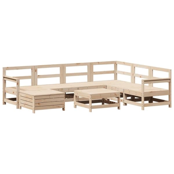 vidaXL Hagesofasett 8 deler heltre furu