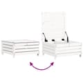 Miniatyrbilde 8 av 11: vidaXL Hagesofagruppe 5 deler hvit heltre furu