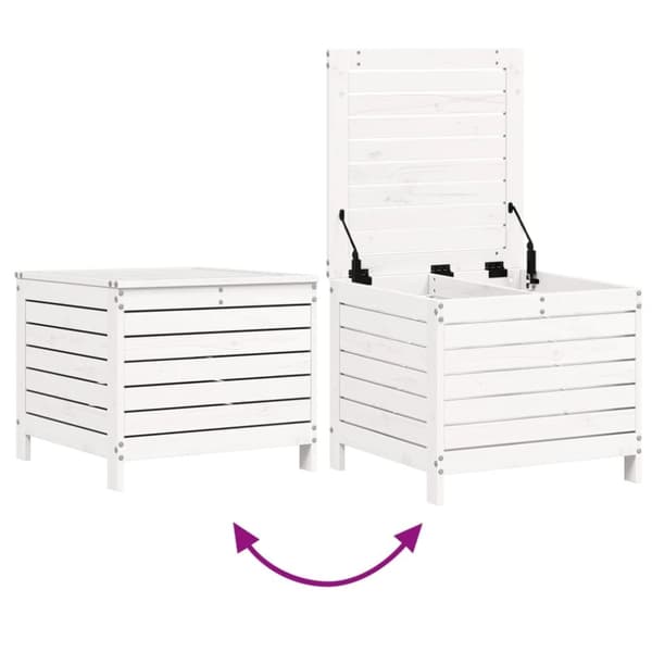 vidaXL Hagesofagruppe 5 deler hvit heltre furu