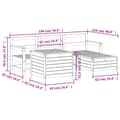 Miniatyrbilde 11 av 11: vidaXL Hagesofagruppe 5 deler hvit heltre furu
