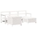 Miniatyrbilde 2 av 11: vidaXL Hagesofagruppe 5 deler hvit heltre furu