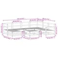 Miniatyrbilde 11 av 11: vidaXL Hagesofasett 8 deler impregnert furu