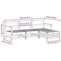 Miniatyrbilde 9 av 9: vidaXL Hagesofasett 4 deler hvit heltre furu