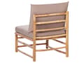Miniatyrbilde 11 av 11: Hage Modulært Hagesofasett Taupe Bambusputer 3-seters Sofa 2 Lenestoler med Sofabord Boho Design Utendørs Samtalesett