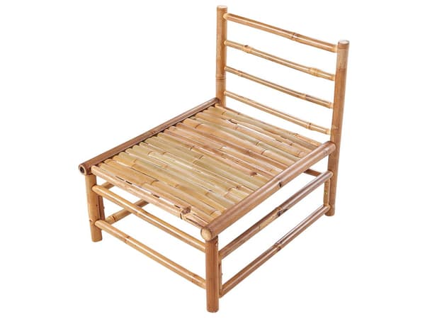 Hage Modulær Hjørnesofa Taupe Bambusputer 5-seters med Sofabord Boho Design Utendørs Samtalesett