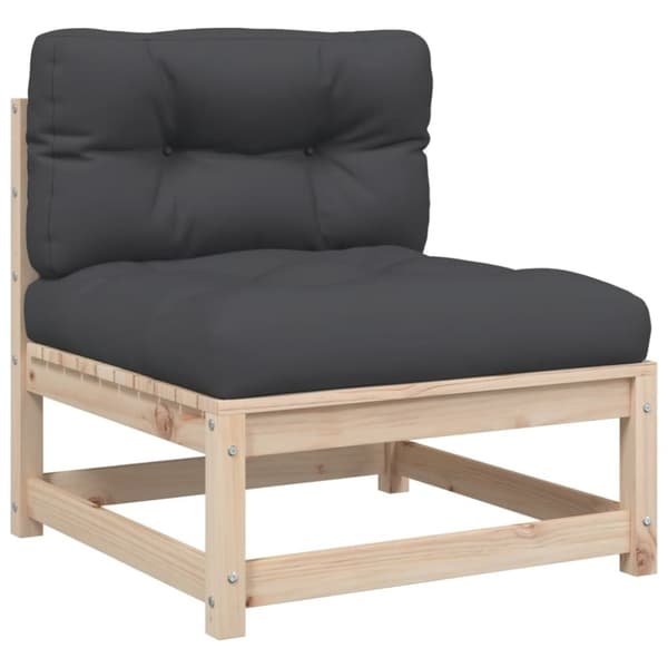 vidaXL sofasæt til haven 7 dele med hynder massivt fyrretræ