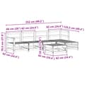 Miniatyrbilde 11 av 11: vidaXL Hagesofasett 6 deler heltre furu