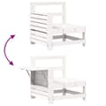 Miniatyrbilde 8 av 11: vidaXL Hagesofasett 4 deler hvit heltre furu