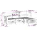 Miniatyrbilde 11 av 11: vidaXL Hagesofasett 4 deler hvit heltre furu