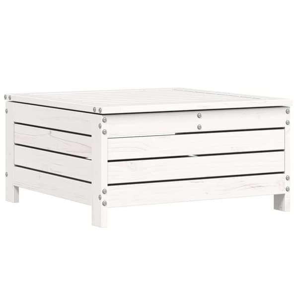 vidaXL Hagesofasett 6 deler hvit heltre furu