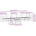 Miniatyrbilde 10 av 10: vidaXL Hagesofasett 7 deler hvit heltre furu