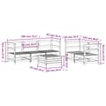 Miniatyrbilde 9 av 9: vidaXL Hagesofasett 6 deler heltre furu