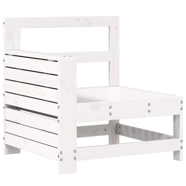 vidaXL Hagesofasett 7 deler hvit heltre furu