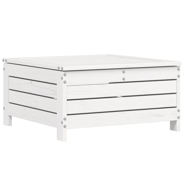 vidaXL Hagesofasett 6 deler hvit heltre furu