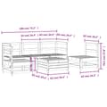 Miniatyrbilde 9 av 9: vidaXL Hagesofasett 6 deler hvit heltre furu