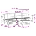 Miniatyrbilde 11 av 11: vidaXL Hagesofasett 6 deler hvit heltre furu