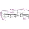 Miniatyrbilde 10 av 10: vidaXL Hagesofagruppe 5 deler hvit heltre furu