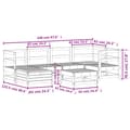 Miniatyrbilde 10 av 10: vidaXL Hagesofasett 7 deler hvit heltre furu