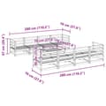 Miniatyrbilde 10 av 10: vidaXL Hagesofasett 9 deler impregnert furu