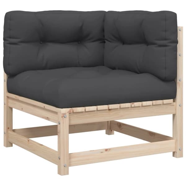 vidaXL sofasæt til haven 2 dele med hynder massivt fyrretræ
