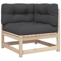 Miniatyrbillede 4 af 8: vidaXL sofasæt til haven 2 dele med hynder massivt fyrretræ