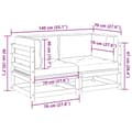 Miniatyrbillede 8 af 8: vidaXL sofasæt til haven 2 dele med hynder massivt fyrretræ