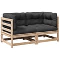 Miniatyrbillede 2 af 8: vidaXL sofasæt til haven 2 dele med hynder massivt fyrretræ