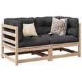 Miniatyrbillede 1 af 8: vidaXL sofasæt til haven 2 dele med hynder massivt fyrretræ