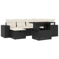 Miniatyrbillede 3 af 11: vidaXL sofasæt til haven 7 dele med hynder polyrattan sort