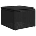 Miniatyrbillede 7 af 11: vidaXL sofasæt til haven 7 dele med hynder polyrattan sort