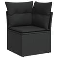 Miniatyrbillede 4 af 11: vidaXL sofasæt til haven 9 dele med hynder polyrattan sort