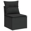 Miniatyrbillede 5 af 11: vidaXL sofasæt til haven 9 dele med hynder polyrattan sort