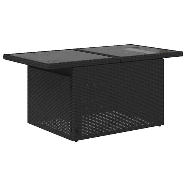 vidaXL sofasæt til haven 9 dele med hynder polyrattan sort