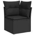 Miniatyrbillede 5 af 11: vidaXL sofasæt til haven 7 dele med hynder polyrattan sort