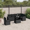 Miniatyrbillede 2 af 11: vidaXL sofasæt til haven 7 dele med hynder polyrattan sort