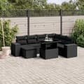 Miniatyrbillede 2 af 11: vidaXL sofasæt til haven 8 dele med hynder polyrattan sort
