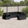 Miniatyrbillede 2 af 11: vidaXL sofasæt til haven 10 dele med hynder polyrattan sort