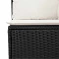 Miniatyrbillede 9 af 11: vidaXL sofasæt til haven 7 dele med hynder polyrattan sort
