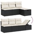 Miniatyrbillede 9 af 11: vidaXL sofasæt til haven 8 dele med hynder polyrattan sort