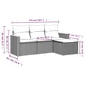 Miniatyrbillede 2 af 3: vidaXL sofasæt til haven 4 dele med hynder polyrattan beige