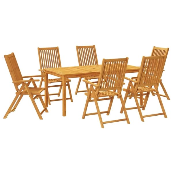 vidaXL Hagespisegruppe 7 deler heltre akasie
