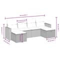 Miniatyrbillede 5 af 5: vidaXL sofasæt til haven 6 dele med hynder polyrattan brun