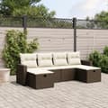 Miniatyrbillede 2 af 5: vidaXL sofasæt til haven 6 dele med hynder polyrattan brun