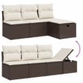 Miniatyrbillede 4 af 5: vidaXL sofasæt til haven 7 dele med hynder polyrattan brun