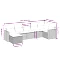 Miniatyrbillede 5 af 5: vidaXL sofasæt til haven 7 dele med hynder polyrattan brun
