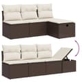 Miniatyrbillede 4 af 5: vidaXL sofasæt til haven 8 dele med hynder polyrattan brun
